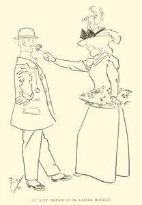Cartoon by Phil May, from the 1890s by Phil May