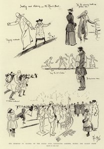 The Humours of Skating on the Round Pond, Kensington Gardens, during the recent frost by Phil May