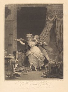 The Poorly Defended Rose by Philibert Louis Debucourt