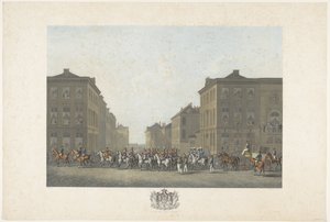 Music Corps at the Inauguration of William I in Brussels on September 21, 1815 by Philibert Louis Debucourt