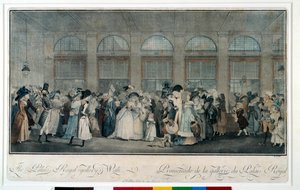 Walk Through the Gallery of the Royal Palace in 1787 by Philibert Louis Debucourt