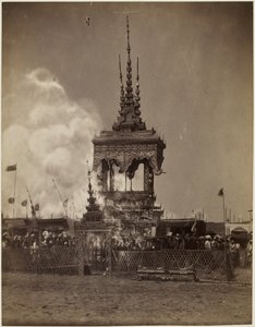 A Burmese cremation by Philip Adolphe Klier