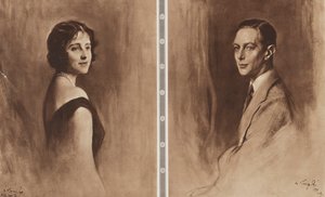 King George VI and Queen Elizabeth by Philip Alexius de (after) Laszlo