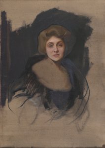 Sketch for Portrait of the Viscountess Lee of Fareham (verso) by Philip Alexius de Laszlo