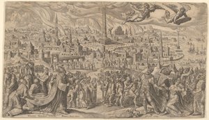 The Fall of Babylon, 1569 by Philip Galle