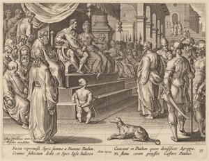 Saint Paul before Festus and Agrippa by Philip Galle after Jan van der Straet