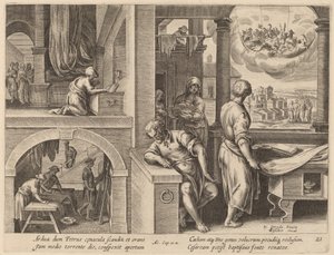 The Vision of Saint Peter by Philip Galle after Jan van der Straet