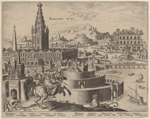 The Walls of Babylon by Philip Galle, after Maerten van Heemskerck