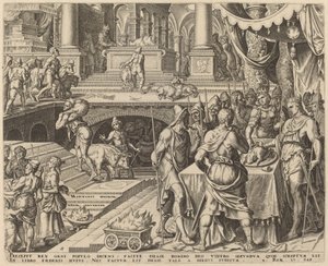 Josiah Celebrating Passover by Philip Galle, after Maerten van Heemskerck