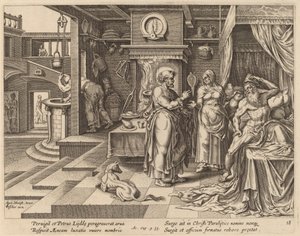 The Healing of Eneas by Saint Peter by Philip Galle after Maerten van Heemskerck
