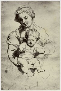 Rubens, His Wife and Child by Philip Henry Delamotte