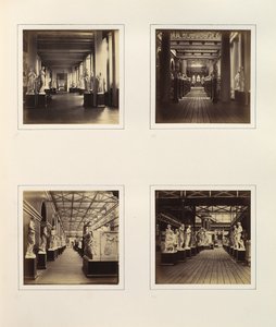 Views of Greek Sculpture Court including Bust of Minerva, ca. 1859
