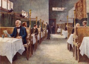 Dining-room of Cock Tavern, Fleet Street, destroyed 1886