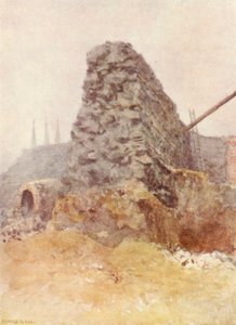Remains of Roman Wall, Newgate, 1903 by Philip Norman