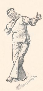 Lead Pencil Sketch by Phil May, c. 19th Century by Philip William May