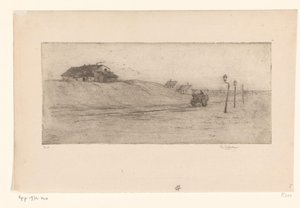 Landscape with Houses, Lanterns, and Wagon by Philip Zilcken (signed by artist)