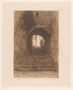 Street with Stairs in Algiers by Philip Zilcken (signed by artist)