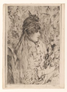 Woman with a Bouquet of Flowers by Philip Zilcken (signed by artist)