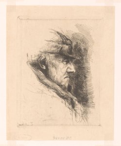 Head of an Old Man with Cap by Philip Zilcken