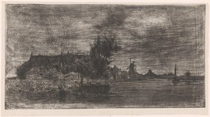 Landscape with Houses and Mill by the Water (original title: Delftshaven) by Philip Zilcken