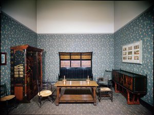 William Morris interior, c.1860 by Philip and Morris William (1833 96) Webb