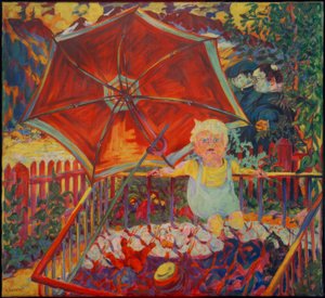 Eric in the Playpen, (Parasol)