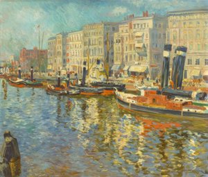 Stettin, Harbor (Painting by Philipp Franck)