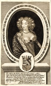 Portrait of Sophie Louise of Württemberg-Stuttgart, Margravine by Philipp Kilian