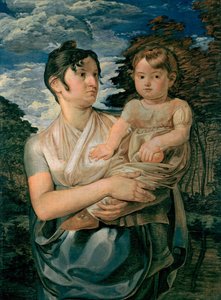 Pauline Runge with her two-year-old son, 1807