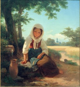 Girl at the Fountain by Philipp Rumpf