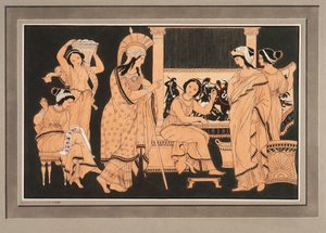Athena with Penelope Engaged in Weaving