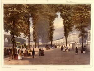 The Jardin des Plantes - in “Promenade dans Paris et ses environs”, by Jacottet and Benoist, Paris, c. 1840 by Philippe Benoist