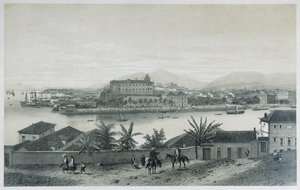 Nine panoramic views of Rio de Janeiro: Da Ilha das Cobras, 1862