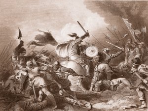 The Battle of Hastings, Engraved by A.H. Payne by Philippe Jacques de Loutherbourg