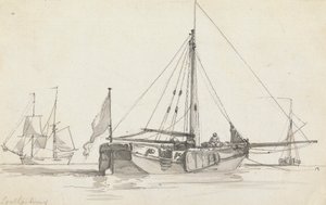 Three Ships by Philippe Jacques de Loutherbourg