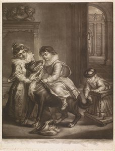 Three Children of Rubens by Philippe Joseph Tassaert