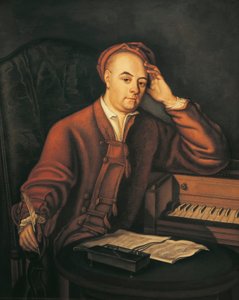 Portrait of German Composer Georg Friedrich Handel by Philippe Mercier