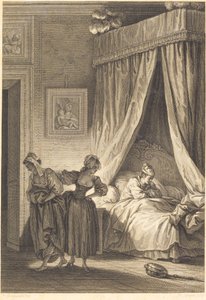 The Wager of the Three Gossips: The Servant by Philippe Triere and Antoine Jean Duclos after Jean Honoré Fragonard