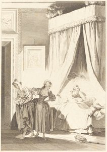 The Wager of the Three Gossips: The Maid by Philippe Triere and Antoine Jean Duclos after Jean Honoré Fragonard