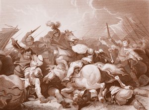 Battle of Bosworth Field, Engraved by A.H. Payne by Philippe de (after) Loutherbourg
