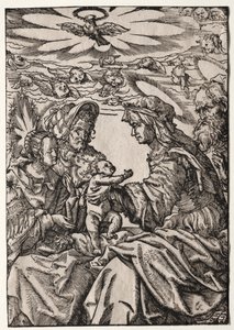 The Holy Family with St. Anne and Joachim by Philippe de Lasalle