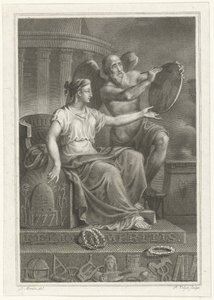 Allegorical representation of the 50th anniversary of Felix Meritis, 1827 by Philippus Velijn