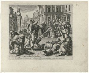 Jonah Proclaims the Downfall of Nineveh