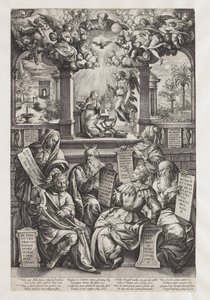 Six Prophets and the Annunciation to Mary by Philips Galle (workshop of)