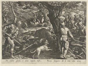 Bear Hunt by Philips Galle
