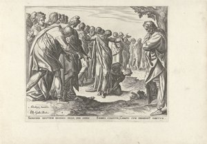 Christ Healing a Woman with an Issue of Blood by Philips Galle