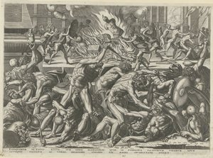Gladiator Fight by Philips Galle