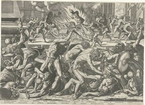 Gladiator Fight by Philips Galle