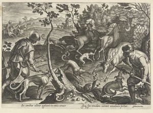 Deer Hunt with Traps by Philips Galle