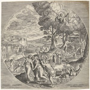 Iron Age (title on object) The Four Ages (series title) by Philips Galle
